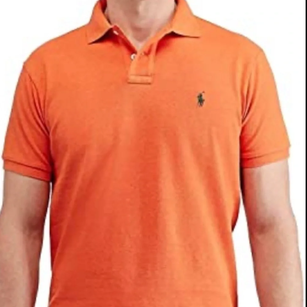 POLO Ralph Lauren orange 100% cotton classic‎ fit men’s polo shirt Sz L